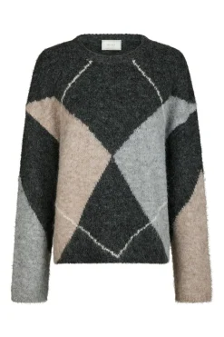 Inga Check Fluff Knit Blouse 165205