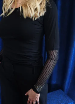 Isa Ls Lace Sleeve Blouse 21348