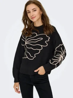 Jdyjella L/S Flower Pullover Knt