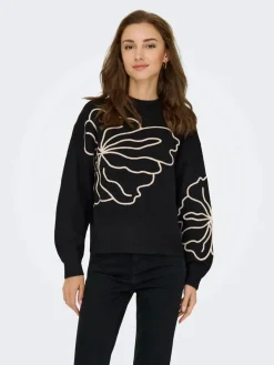Jdyjella L/S Flower Pullover Knt