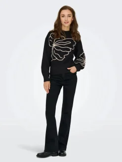 Jdyjella L/S Flower Pullover Knt