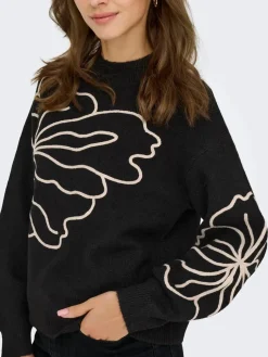 Jdyjella L/S Flower Pullover Knt