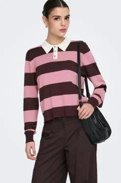 Jdynaima L/S Polo Pullover Knt