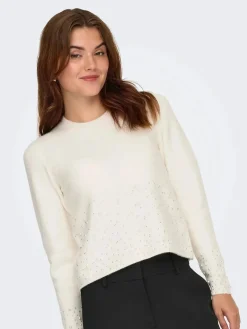 Jdypearl L/S O-Neck Pearl Pullover Knt