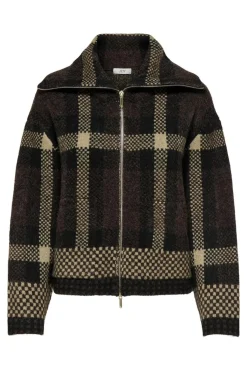 Jdyphoenix L/S 2 Way Zip Jacq Cardi Knt