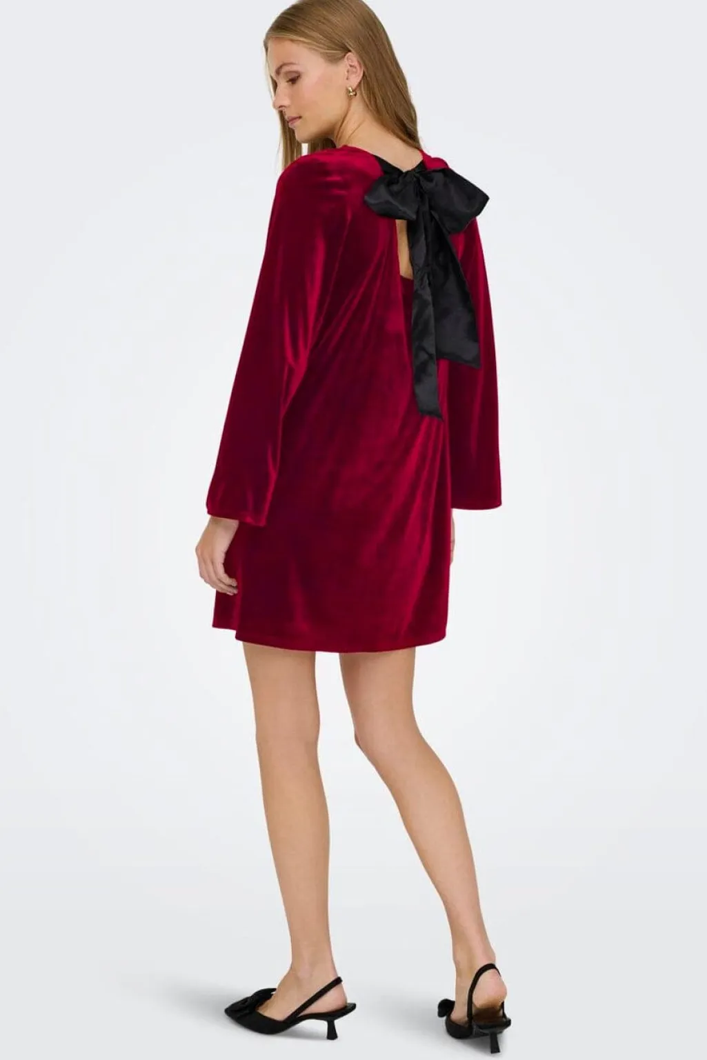 Jdyvictory L/S Velvet Bow Dress