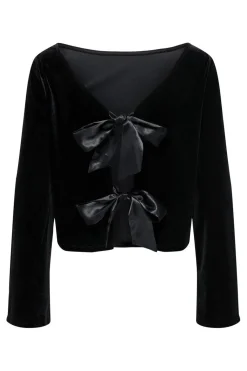Jdyvictory L/S Velvet Bow Top