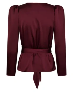 Josie Solid Satin Blouse 167298