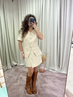 Jules Pinstriped Blouse 164812