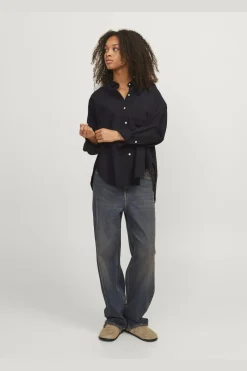 Jxjamie Ls Rlx Linen Blend Shirt Sn