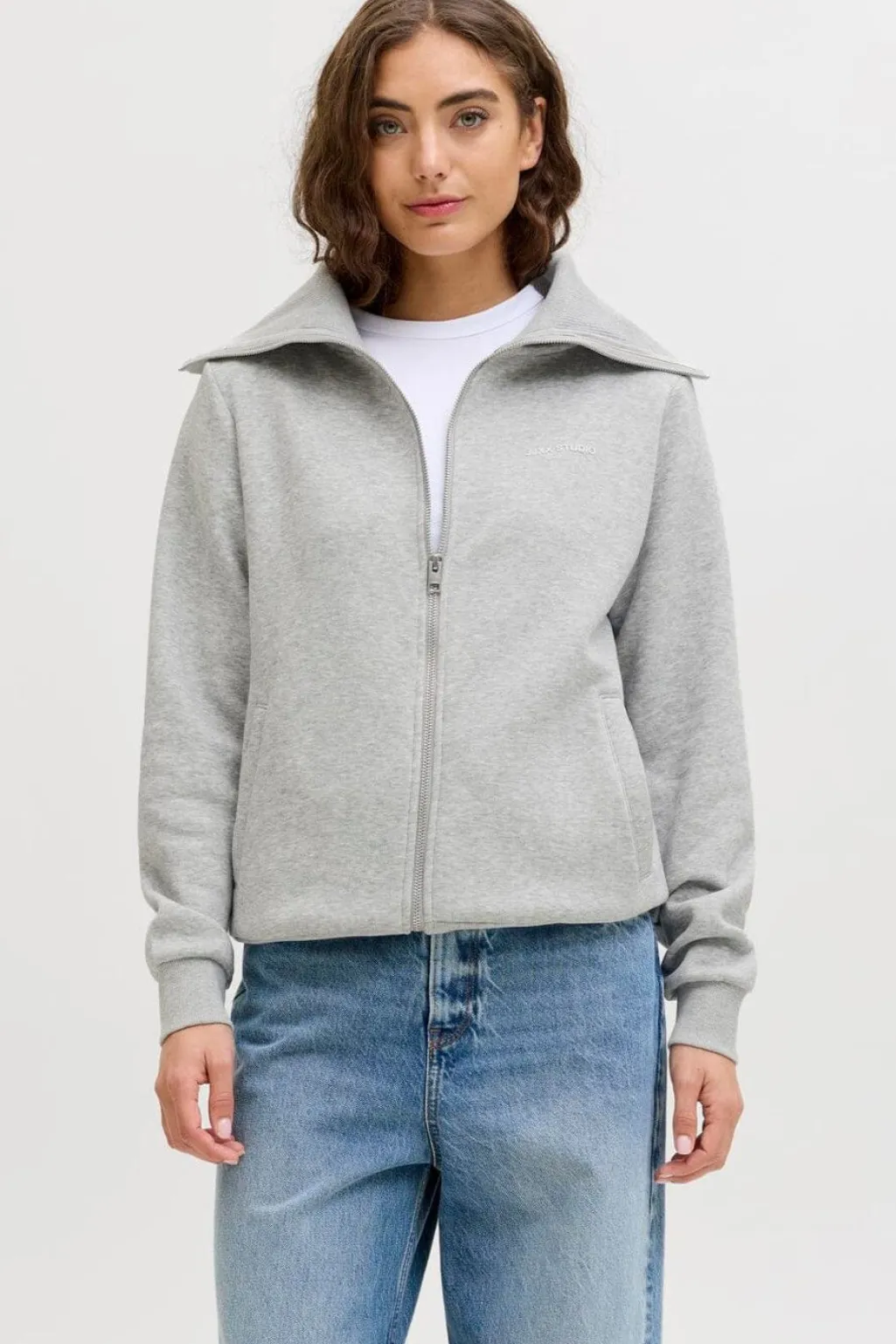 Jxstudio Vesterbro Flat Knit Zip Swt Sn