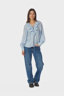 Katarina Crepe Ruffle Blouse 166497