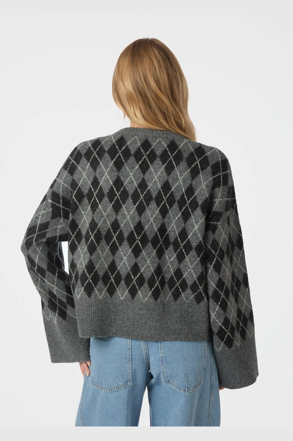 Kick Check Knit Blouse 165204