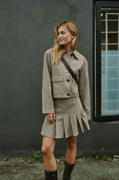 Laurina Herringbone Skirt 165879