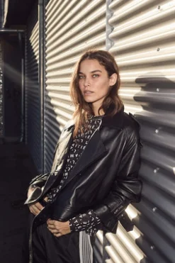 Leather Trench Jacket HL10165