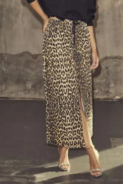 Leocc Denim Slit Skirt 34110