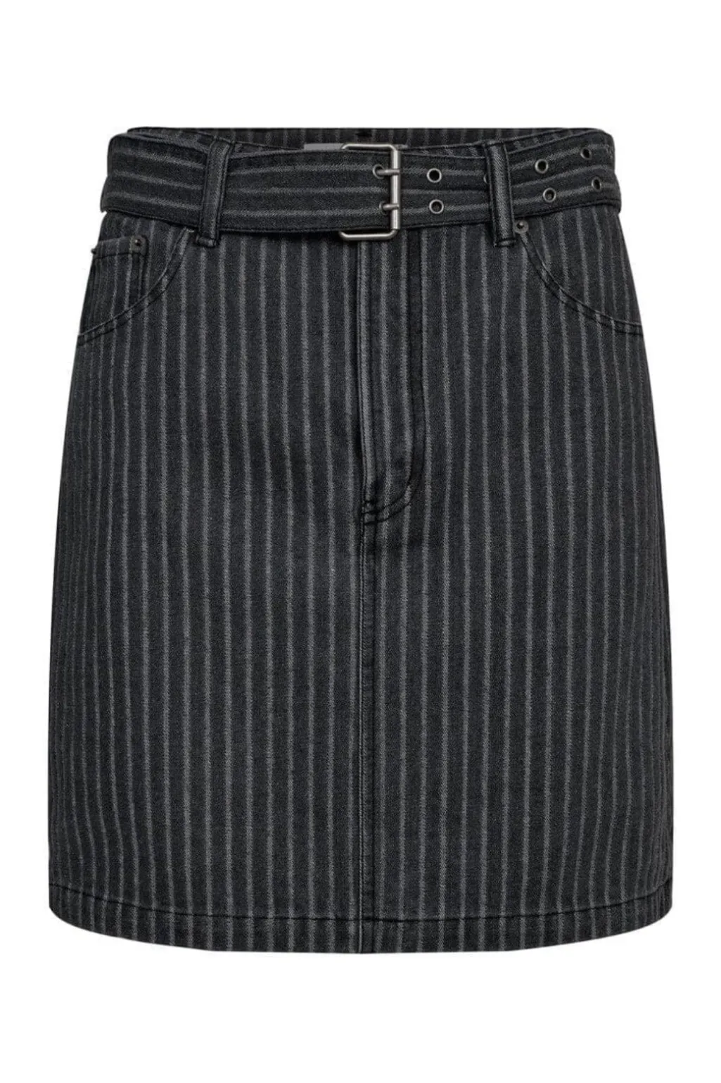 Lou Stripe Belt Skirt HL10174