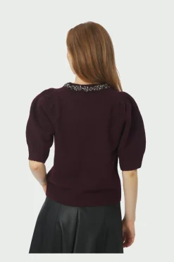 Maia Stone Knit Blouse 162914