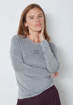 Mannycc Lurex Emb L/S Tee 33210