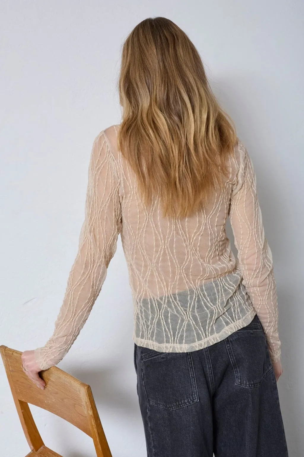 Marcycc Mesh O-Blouse 43043