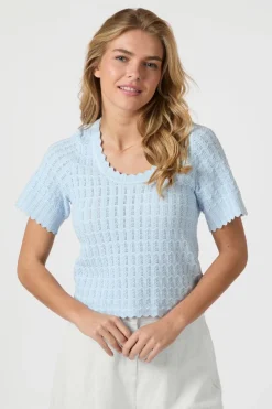 Meiko Solid Knit Blouse 164706