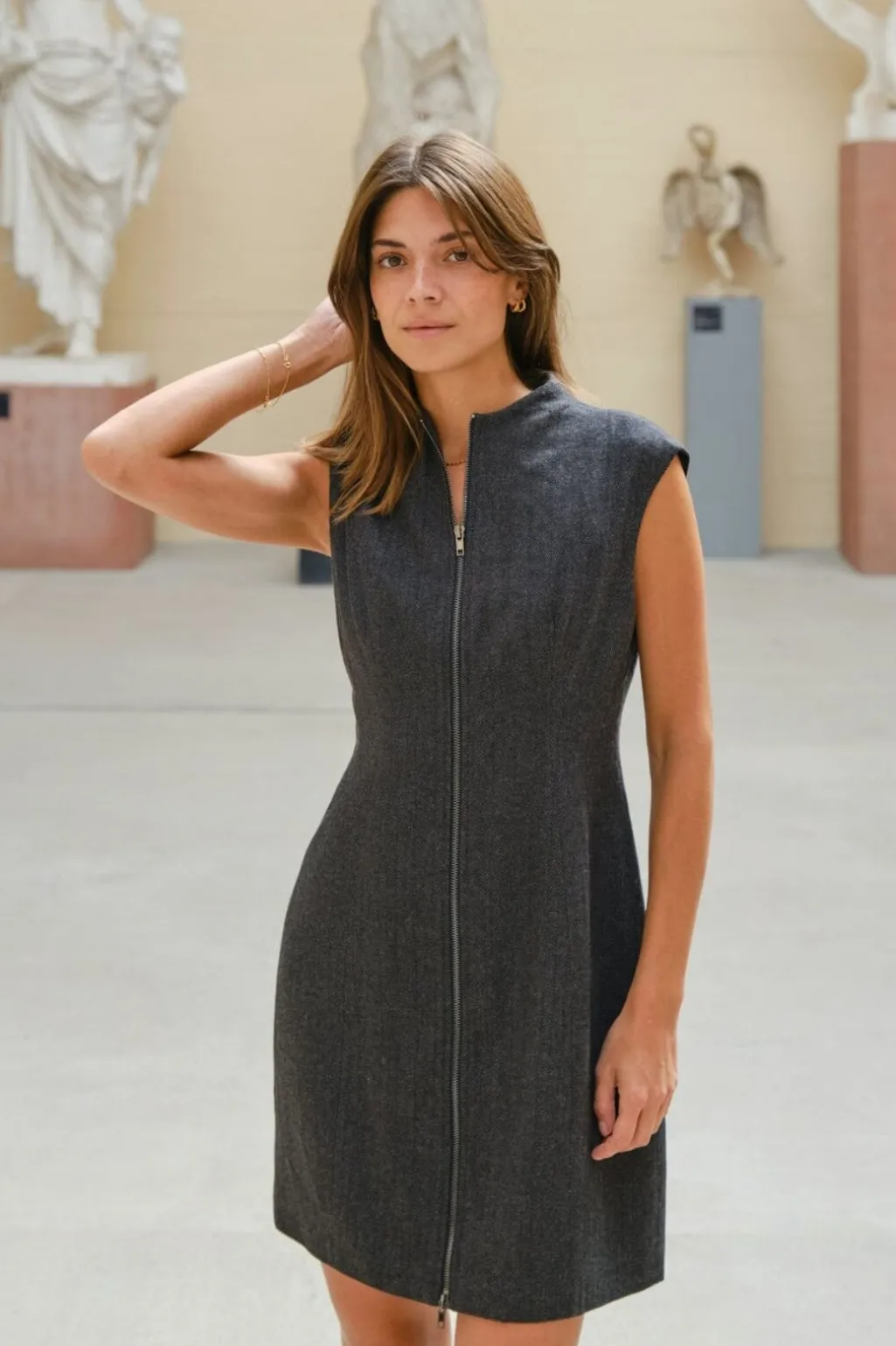 Melville Herringbone Dress 166190