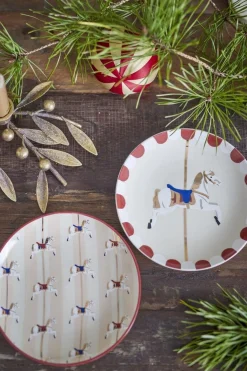 Merry-go-round Tallerken, Rød, Stentøj 82062866