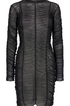 Mesh LS Wrinkel Dress