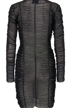 Mesh LS Wrinkel Dress