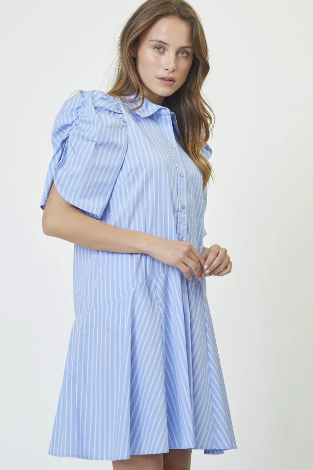 Micacc Stripe Ss Shirt Dress 36551