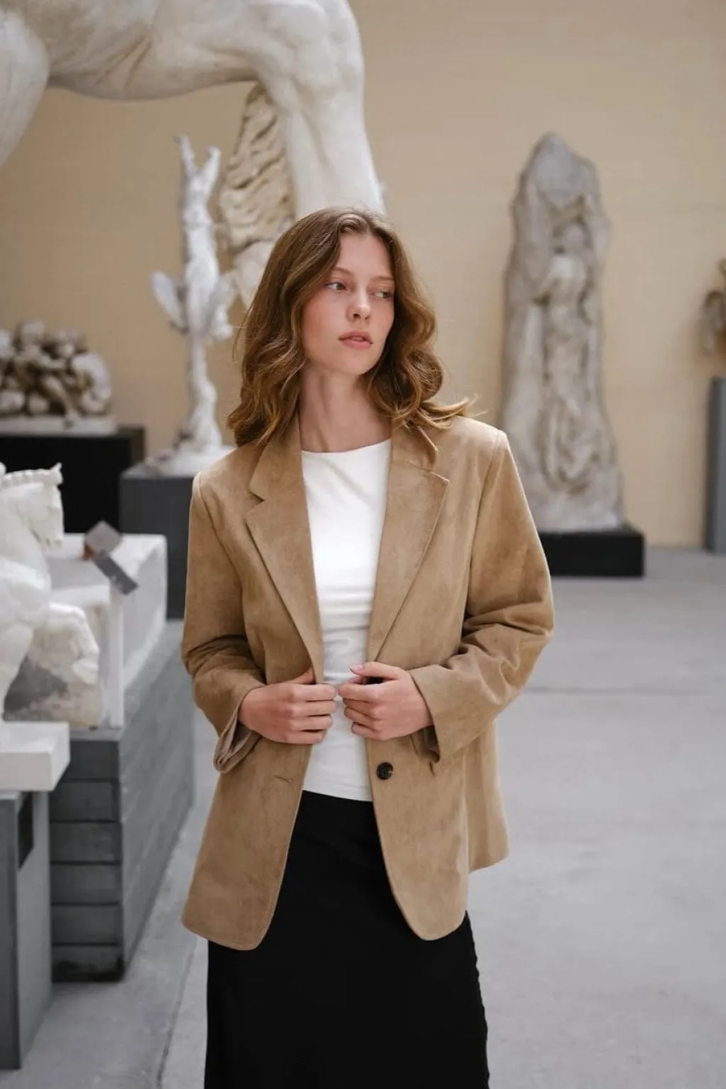 Namy Imitated Suede Blazer 164548