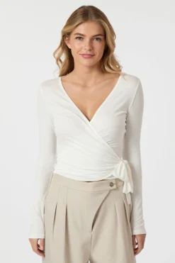 Nia Jersey Wrap Blouse 165501