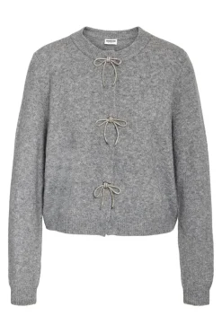Nmbrayana L/S Bow Trim Knit Cardigan