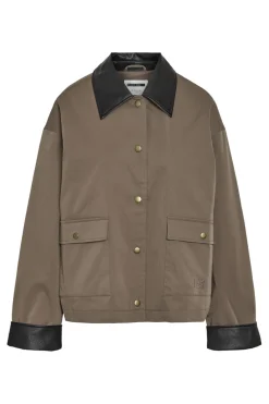 Nmnora Pu Collar Jacket Dd