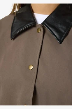 Nmnora Pu Collar Jacket Dd