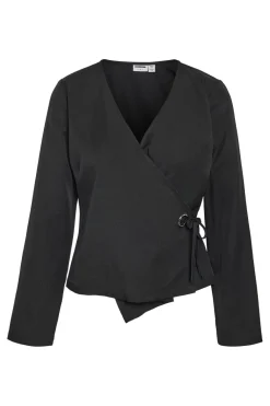 Nmvick L/S Wrap Eyelet Top