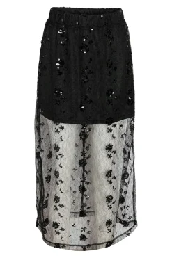 Nmzigga N/W Mesh Sequin Midi Skirt