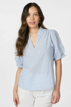 Odesa Dot Stripe Blouse 166039