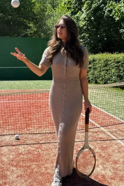 Odetteic Long Ss Dress A025