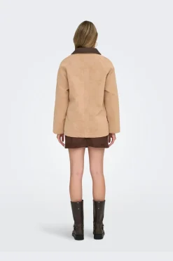 Onlaggie Faux Suede Contrast Jacket