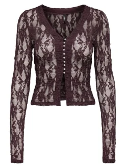 Onlalba L/S V-Neck Lace Top