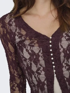 Onlalba L/S V-Neck Lace Top