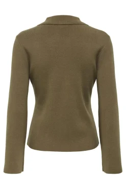 Onlandrea Ls Zip Polo Cardigan Knt