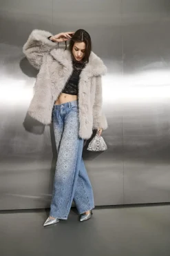 Onlashia Life Faux Deco Fur Coat