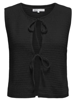 Onlbirtie Sl Tie V-Neck Vest Cc Knt