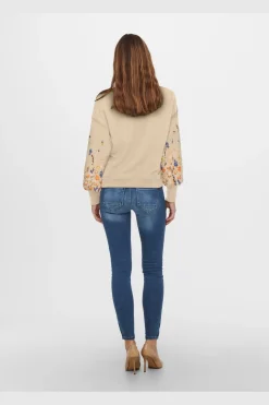 Onlbrooke L/S O-Neck Flower Swt