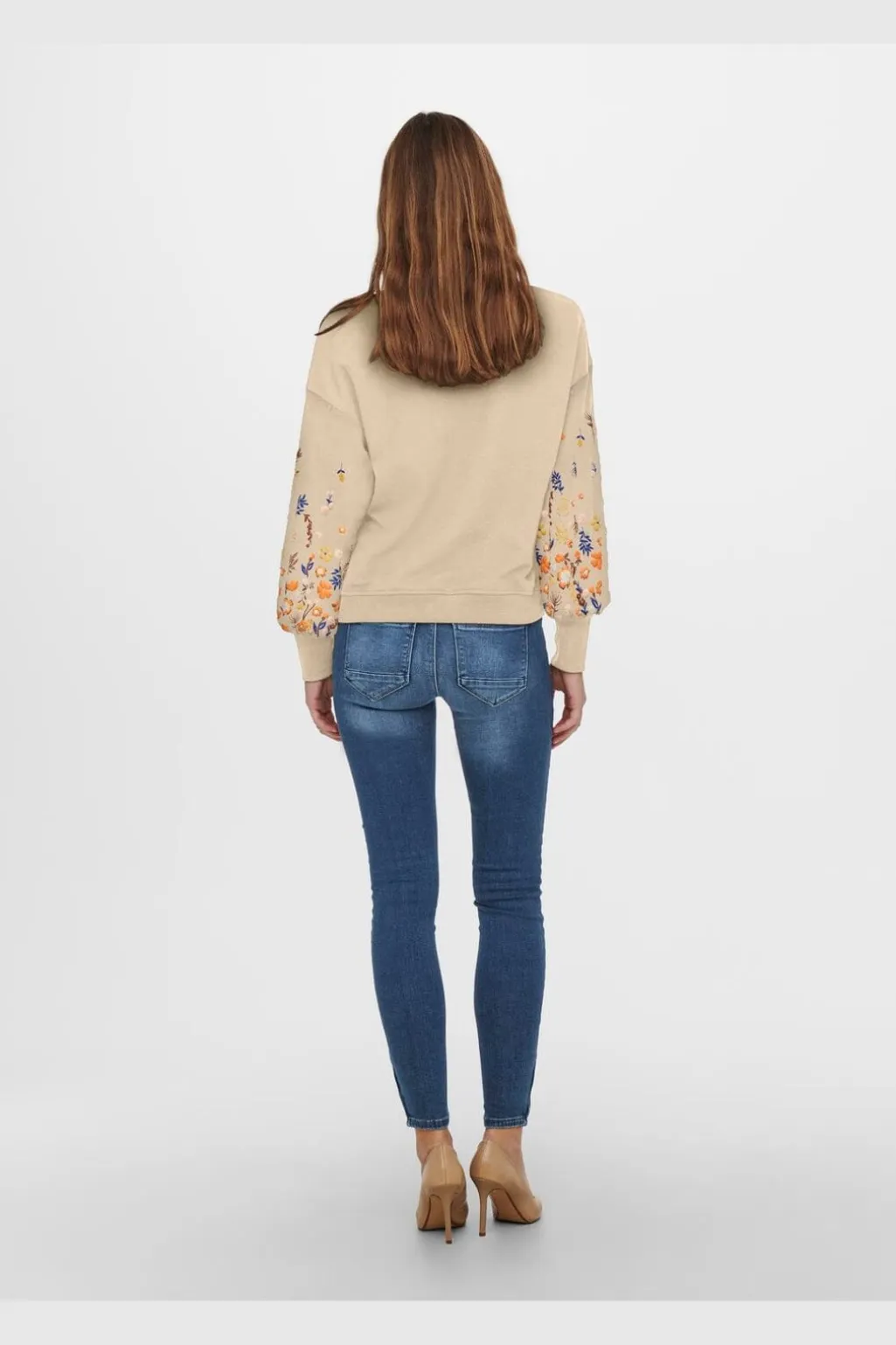 Onlbrooke L/S O-Neck Flower Swt