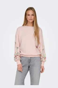 Onlbrooke L/S O-Neck Flower Swt
