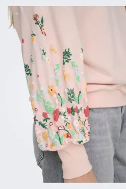 Onlbrooke L/S O-Neck Flower Swt