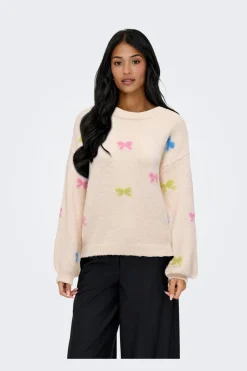 Onlbrunhilda Life Ls Bow O-Neck Knt